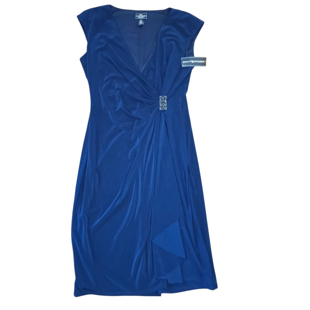 American Living Dress Sheath‎ Rhinestone Detail Party Cocktail Blue 12